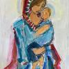 Blessed Mother & Child
7x5"
mixed media on paper framed