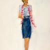 American Girl
14x11"
mixed media on paper, matted